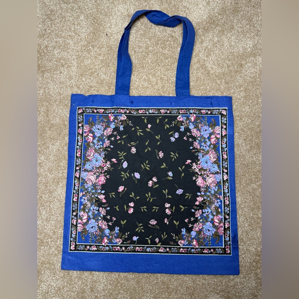 Rouje‎ Paris Canvas Floral Print Tote, New Without Tag - Picture 10 of 11